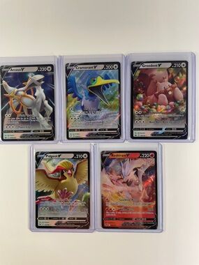 Pokemon V Cards - Arceus, Cramorant, Greedent, Pidgeot & Reshiram